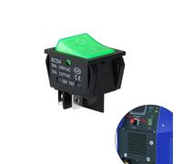 Green Power Switch, Turn On/Off Button Rocker Switch 4-Pin Premium Spare Electronics Replacement Boat Rocker AC 250V 30A for Hetty, James and George Rocker Style Vacuum Cleaner and Home Appliances and