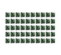 Green PP Garden Cane Ball Connectors 8mm for Plant Supports and Fruit Cage Netting, Easy Install Fixing Clips for Climbing Vegetables and Orchards, 50 Pack