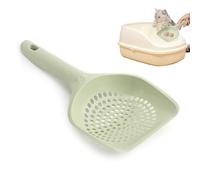 Green PP Pooper Box Poop Scoop 3 Pieces Kitten Poop Elevator Ergonomic Quick and Practical Corner Scoop for Cleaner Cat Poop Scoop 25.7 x 12.9 cm