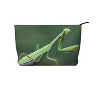 Green Praying-Mantis, Cosmetic Bag Corduroy Makeup Bag Portable Travel Toiletry Bag
