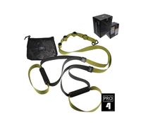 (Green Pro 4) Home Gym Suspension Resistance Training Strap