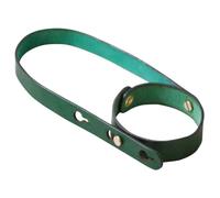 Green PU Leather Coffee Cup Sleeve with Handle for Commuters | Portable Strap Carry, Fits Paper Cups or Bottles, Smooth Surface, for Home Street Use