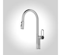Green Pull-Faucet with 360° Spray Head, Single Hole Sink Mixer Tap, Water Saving Design for Modern Kitchens, Easy Installation