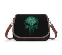 Green Punish1 Skull Fashion Women's Crossbody Bags Novelty Handbag Shoulder Bag Purse