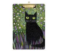Green Purple Black Cat Dots smart clipboard Plastic for Personalized clipboards for Teachers Size 9 x 12 Gold