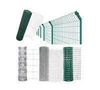 Green PVC Coated Galvanised Steel Wire Mesh Fencing Garden Fencing Decorative Fences Heavy Duty Reusable Garden Netting Kit 0.9m x 25m