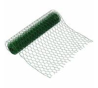 Green PVC Coated Wire Netting Chicken Rabbit Poultry Pet Pens Runs Cages Fencing (600mm x 10m (50mm holes) (1mm/19g thickness))
