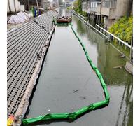 Green PVC Containment Barries for Oil Boom, Solid Floating Oil Control Fence for Bilge/Rivers, Water Surface Debris Interception Barrier(L 10m (32.8ft),H 60cm (23 5/8"))