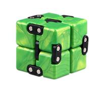 (green) QiYi 2x2 Crazy Cube 2x2x2 Endless Magic Infinite Cube Relax Relieve Pressure 2 Layers Cube Puzzle Toys For Children Gift