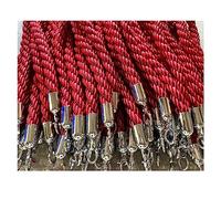 Green Queue Barrier Ropes with Silver Hooks - Twisted 3/5/8Ft Crowd Control Stanchion Rope Braided Hemp Queue Divider for Event Safety & Line Management