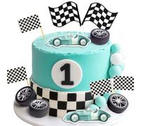 Green Racing Car Cake Decoration Car Cake Topper Two Quickly Get Large Birthday Decoration Fast One Fast Three Need Four Speed Birthday Decorations