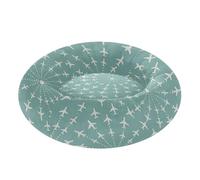 Green Radial Airplane Pattern Pet Dog Beds Warm & Cozy fluffier Dog Pillow Bed for Extra Small Size Pets Supplies