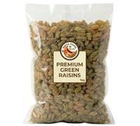 Green Raisins 1kg, Sultanas, Great for Snacking and Baking, Premium Quality