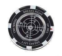 Green Reader with Bubble Level, for Durable Space Alloy Ball Marker with Hat Clip for Accurate Slope Measurement on Greens(Black)