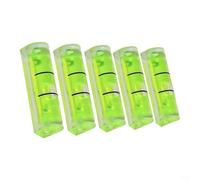Green Rectangular Strip Level Bubble 26mm Length | High-clarity acrylic, minimal for parallax error, black reference lines, 8x8x26mm size, for ideal for precision tools