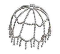Green Recyclable Polystyrene Stone Decoration Headpiece For Adults Children Permanent Hair Hat Decoration All Instances Modifiable Unisex Hat Chain Addition