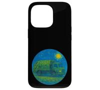 Green Recycle Trash Truck - Van Gogh Starry Night Style Case for iPhone 13 Pro