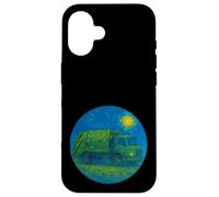 Green Recycle Trash Truck - Van Gogh Starry Night Style Case for iPhone 16