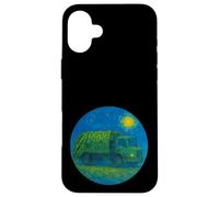 Green Recycle Trash Truck - Van Gogh Starry Night Style Case for iPhone 16 Plus