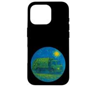 Green Recycle Trash Truck - Van Gogh Starry Night Style Case for iPhone 16 Pro