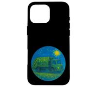 Green Recycle Trash Truck - Van Gogh Starry Night Style Case for iPhone 16 Pro Max