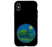 Green Recycle Trash Truck - Van Gogh Starry Night Style Case for iPhone X/XS