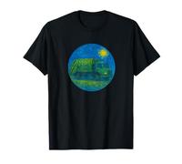 Green Recycle Trash Truck - Van Gogh Starry Night Style T-Shirt