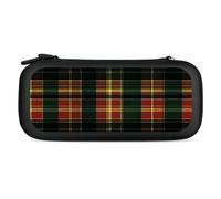 Green Red Buffalo Scottish Tartan Plaid Checkered Compatible with Switch Carrying Case Waterproof Protective Travel Bag with 15 Game Card Slots