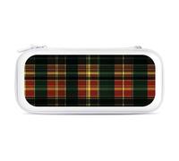 Green Red Buffalo Scottish Tartan Plaid Checkered Compatible with Switch Carrying Case Waterproof Protective Travel Bag with 15 Game Card Slots