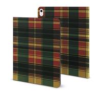 Green Red Buffalo Scottish Tartan Plaid Checkered Stylish Tablet Case Compatible with IPAD 2020 AIR 4 （10.9in） TPU Anti-Scratch Covers with Pen Slot