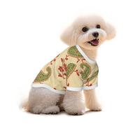 Green & Red Paisley Pattern Print Pet Clothes - Cotton T-Shirts Soft Breathable Pet Apparel for Small,Medium and Large Dogs and Cats