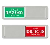 Green & Red Please Do Not Disturb Sign, Welcome Please Knock Office Decor, Do Not Disturb Door Hanger Sign Alternative, In a Meeting Signs for Office Doors, 7x2 Meeting in Progress Signs
