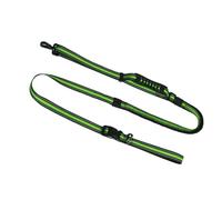 Green Reflective Dog Running Leash, Hands Free Nylon Waist Belt | Medium Dogs and Cats, Crowd Trail Walks, Injury Reduction, Anti Rush out Support