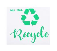 Green Removable Trash Can PVC Trash Classification Sticker