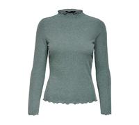 Green Ribbed Knit Top - female - ONLY - Long Sleeve T-Shirts - Green - S - Tops S