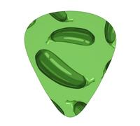 Green Ripe Zucchini,12 Pcs Guitar Pick,3 Different Thickness Plectrums for Acoustic Guitar Bass Ukulele (0.46mm 0.96mm 0.71mm)