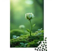 Green Rose 1000 Piece Paper Spring Awakening Puzzle Kids Educational Logic Skill Beginner Birthday Gift Age 12+ for Family Fun 52x38cm/1000pcs