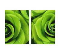 Green Rose Passport Holder with Card And Ticket Slot, PU Leather Passport Case Easy Access, Travel Essentials Document Organizer Waterproof Travel Wallet for Men Women