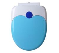 Green Round Toilet Seat with Builtin Potty Training Seat for Toddlers and Adults Ergonomic Slow Close Lid Cover Space Saving Design (Blue Oval)