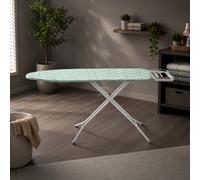 Royalford Ironing Board With Iron Rest Adjustable Height Foldable 96.5 X 30.5 Cm In Pale Green Pale Green