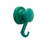 FIRST4MAGNETS Green Rubber Coated Neodymium Magnet with Swivel Hook for Holding Rope, Wires and Clothing - 43mm Dia