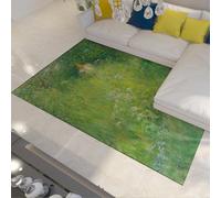 Green Rug 60x120cm Machine Washable Rugs Living Room Non Slip Backing Non shedding Kitchen Floor Mat Famous Art Print Carpet Green Meadow Country Style Carpets for Bedroom Hallway Office Nursery