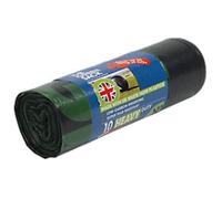 Green Sack Bin Bag Recycled Black PE (Polyethylene) 29 microns Pack of 10