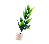 Green Safe Miniature Flowerpot for Doll House Decors Easy Install Realistic Design Doll House Miniature Furniture Planter