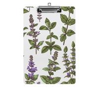 Green Sage Painting Clipboard, A4 Acrylic Clipboards with Hanging Hook, Ultra Lightweight & Shatterproof Writing Board for Office, Nurses, 8.5" X 12.5"