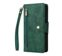(green, Samsung A91/M80S/S10 LITE) Suitable for Samsung S23 mobile phone case rivet buckle card wallet leather case S22 fantasy nine-carat zipper anti-fall protective cover