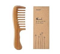 Green Sandalwood Wide-Tooth no Static Handmade Comb, Quality Wooden Curls Comb (Wide-Tooth Comb)