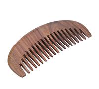 Green Sandalwood Wooden Hair Comb Wide Tooth Comb Anti Static Handmade Green Sandalwood for Long Hair Beard Detangling (12×5.5×1.2cm)