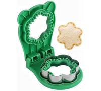 Green Sandwich Cutter and Sealer Tool | 4-inch Floral Shape | DIY Sandwich Maker | Crustless Bread Pocket | Kids Lunch & Party Snacks