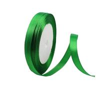 Green Satin Ribbon 10mm, 23 Meters Green Fabric Ribbons Double Sided Silk Ribbons for Gift Wrapping, Crafting, Hair Bows, Balloons, Sewing, Wreaths, Cakes, Wedding Party and Christmas Decoration